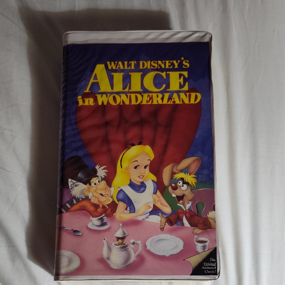 Walt Disney's Alice in Wonderland VHS Tape - Illustrated Cover